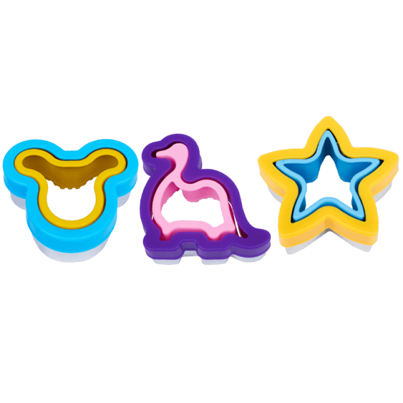 Set 6 forme prajituri pentru decor - figurina, stea, pasare